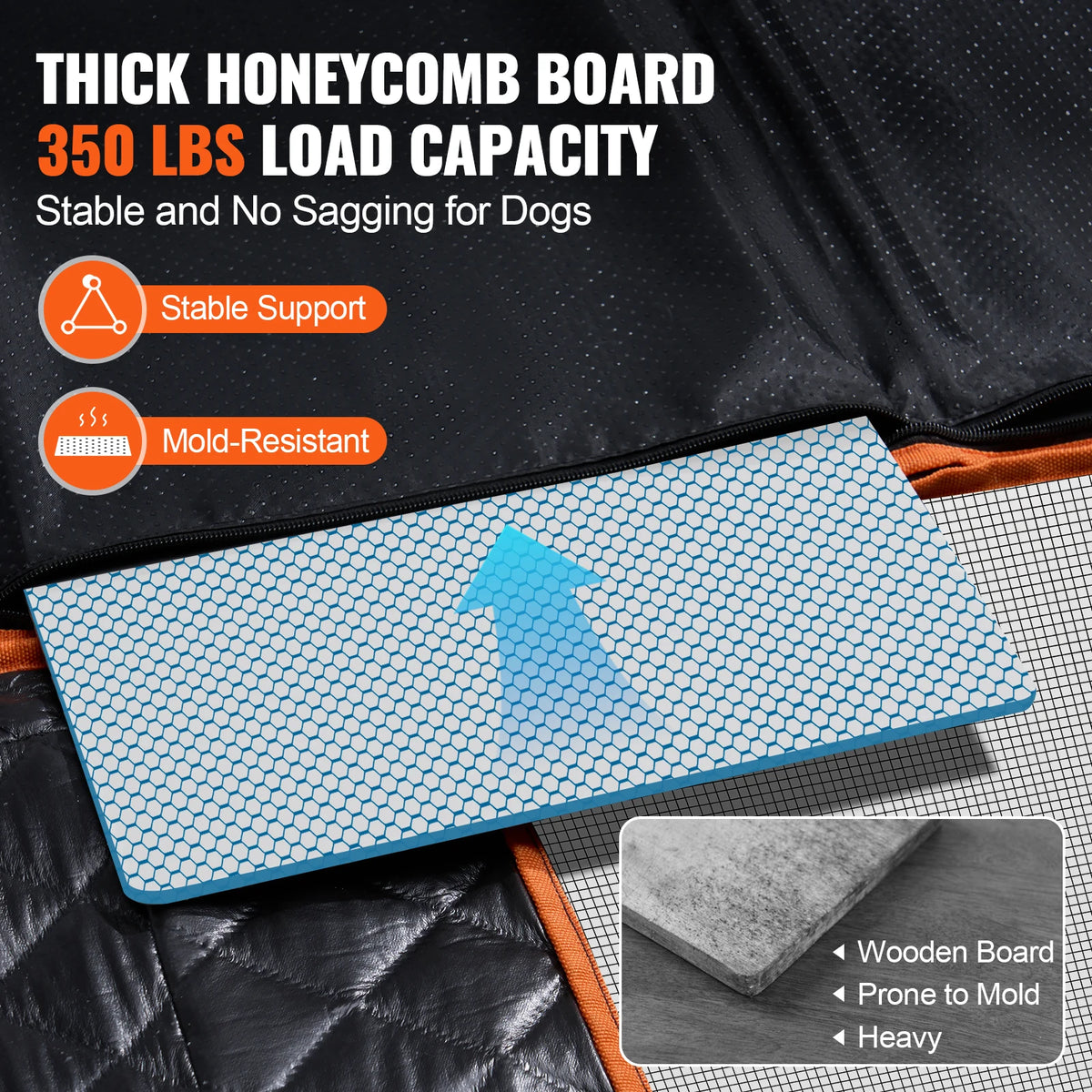 SucceBuy Back Seat Extender With Mesh Window And Storage Pocket