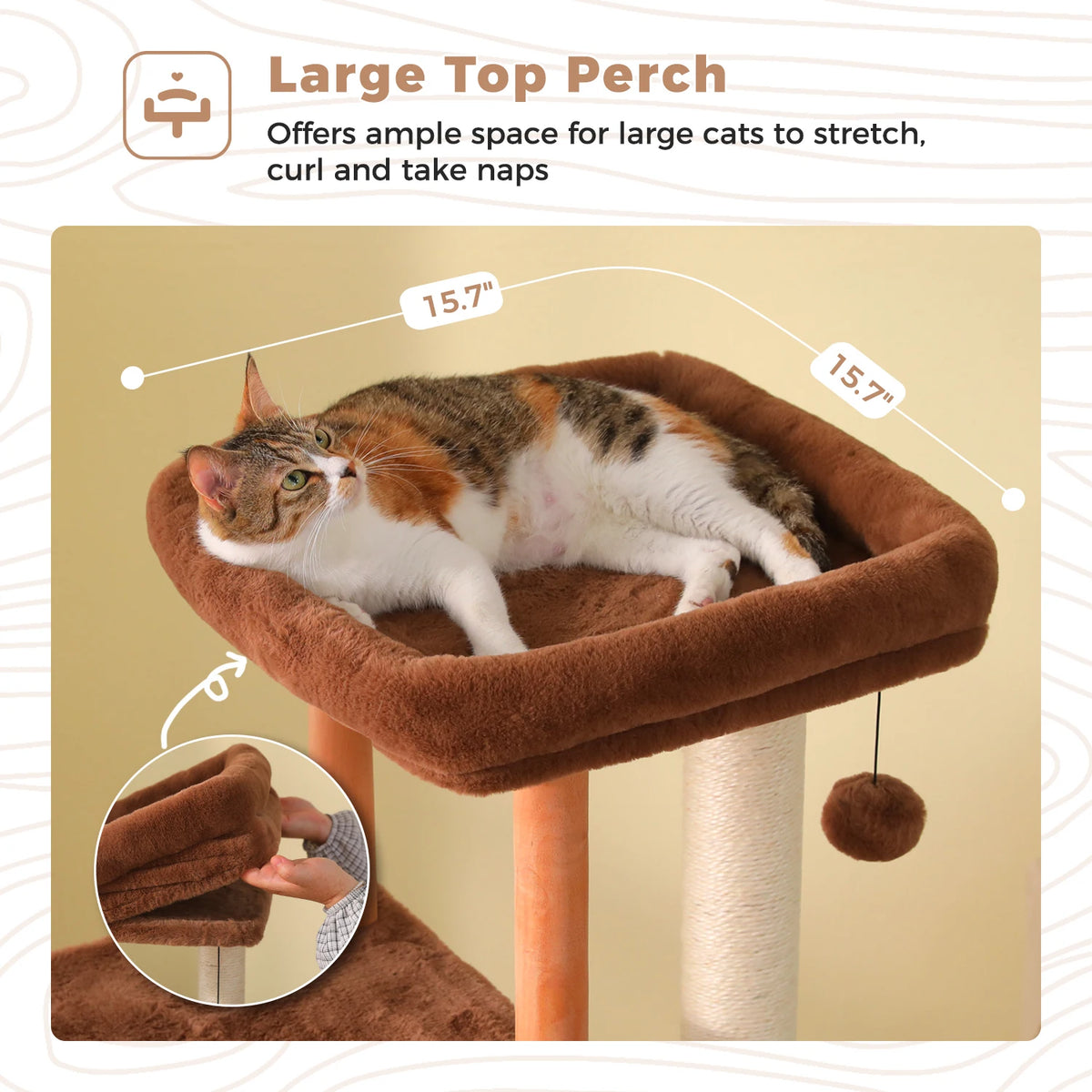 Pawz Road Modern Indoor Cat Tree With Sisal Scratching Posts