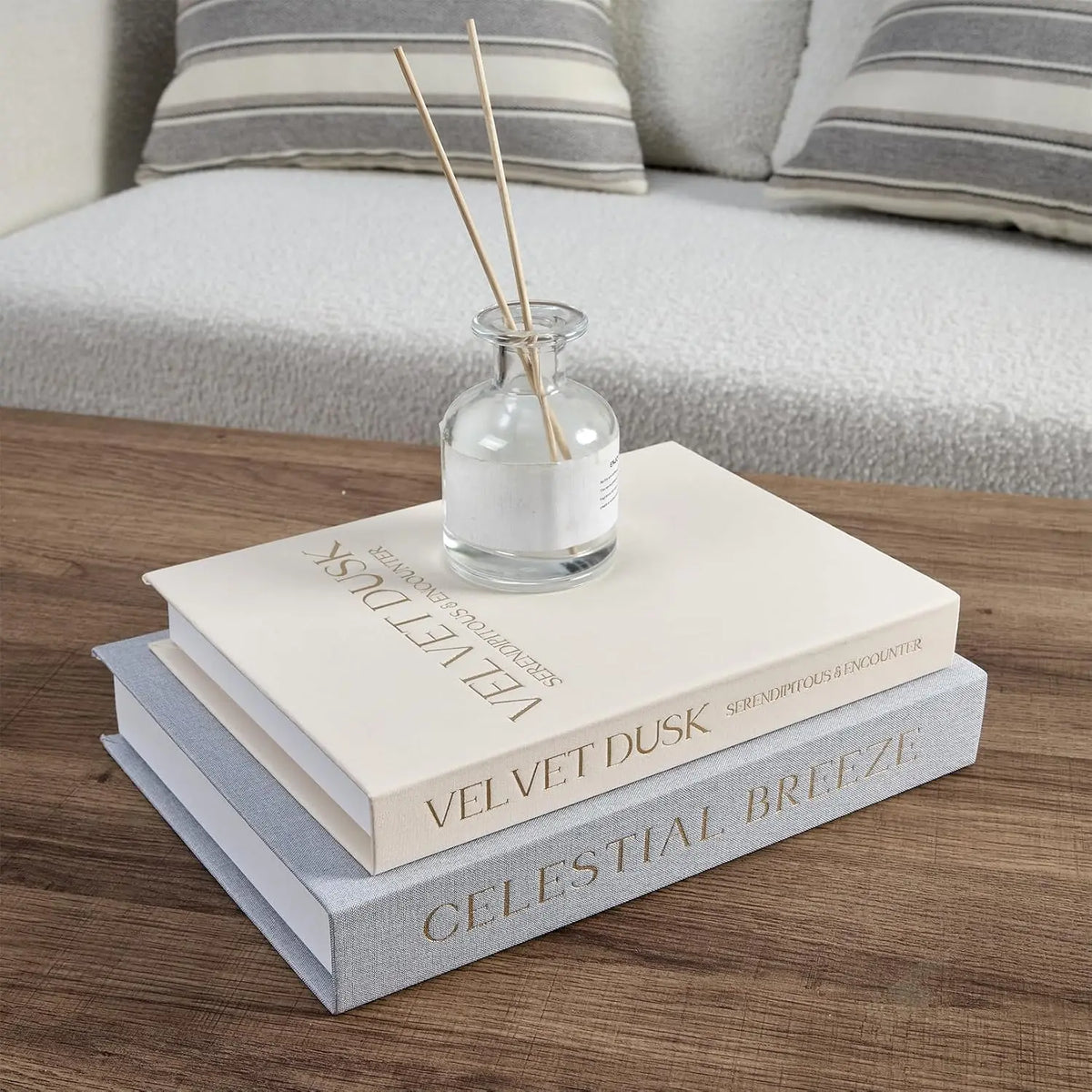 Garvee Stylish Linen Magnetic Book Shaped Storage Boxes