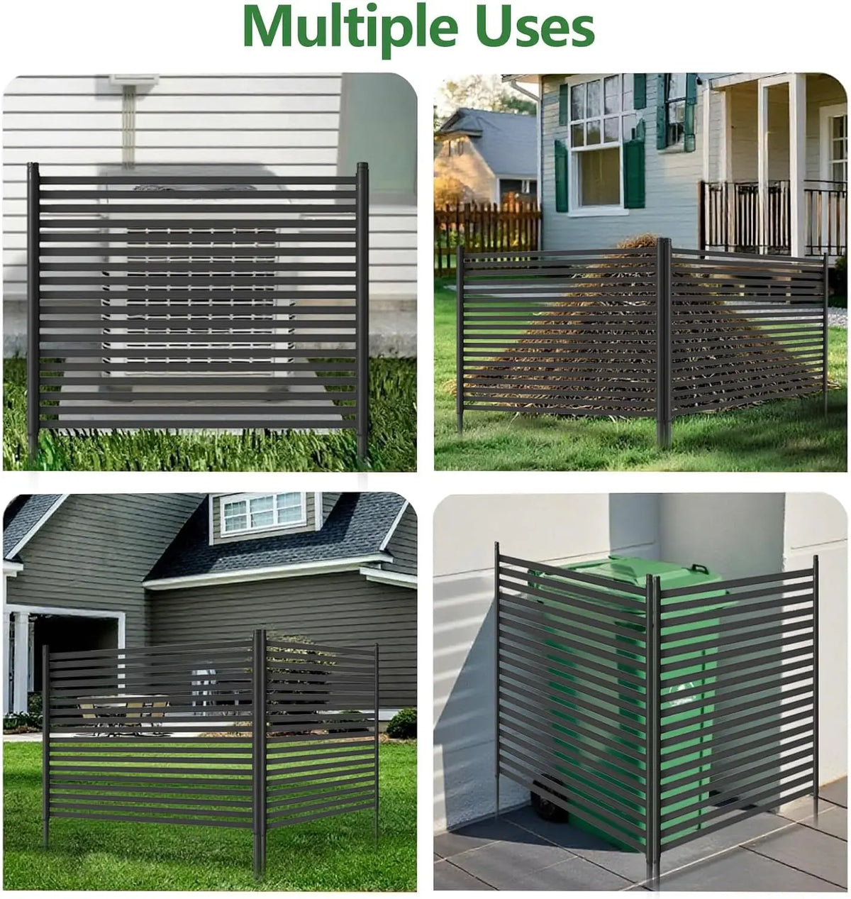 Expandable Metal Garden Fence Waterproof Uv Resistant Privacy Shield