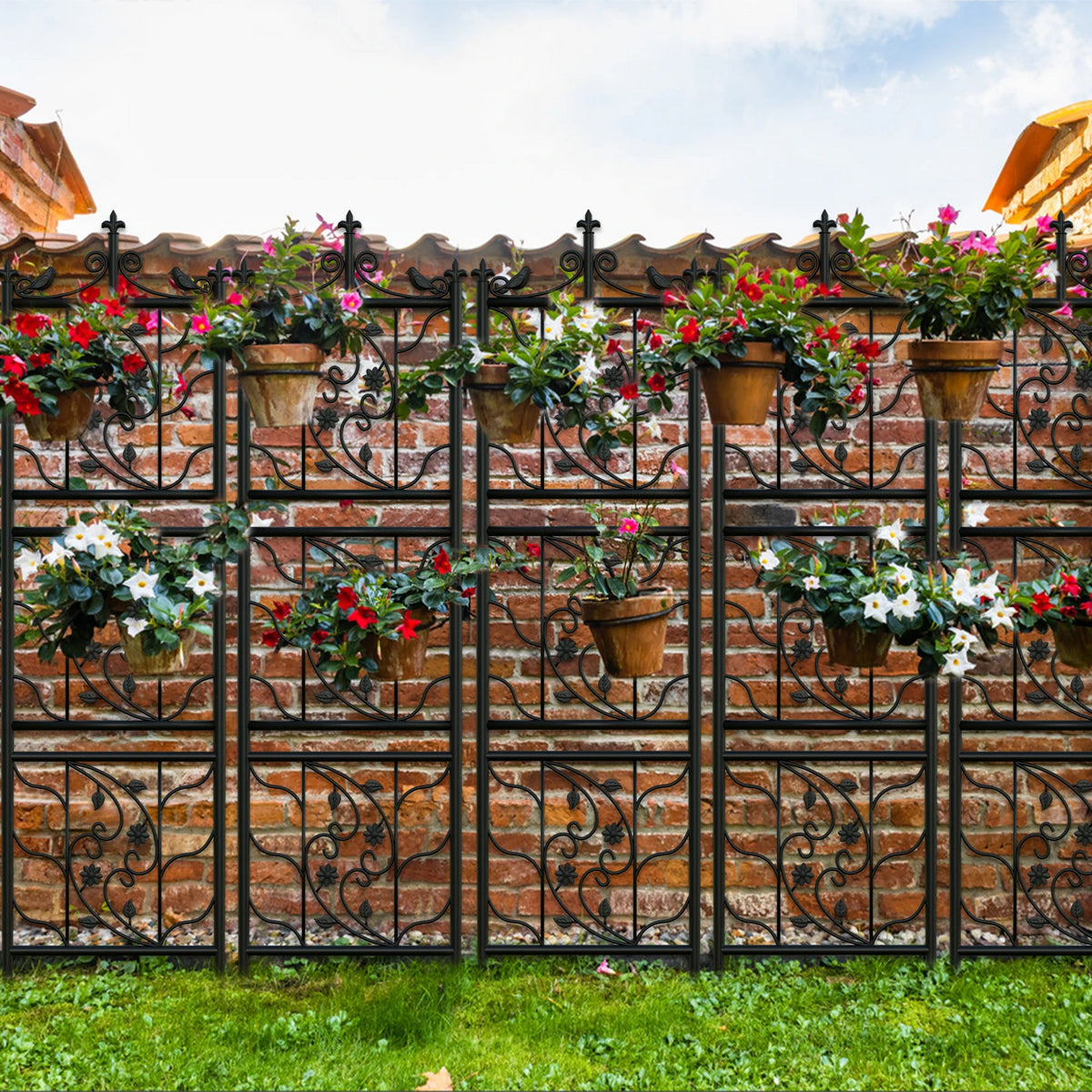 Decorative Metal Garden Trellis Panel For Outdoor Climbing Plants