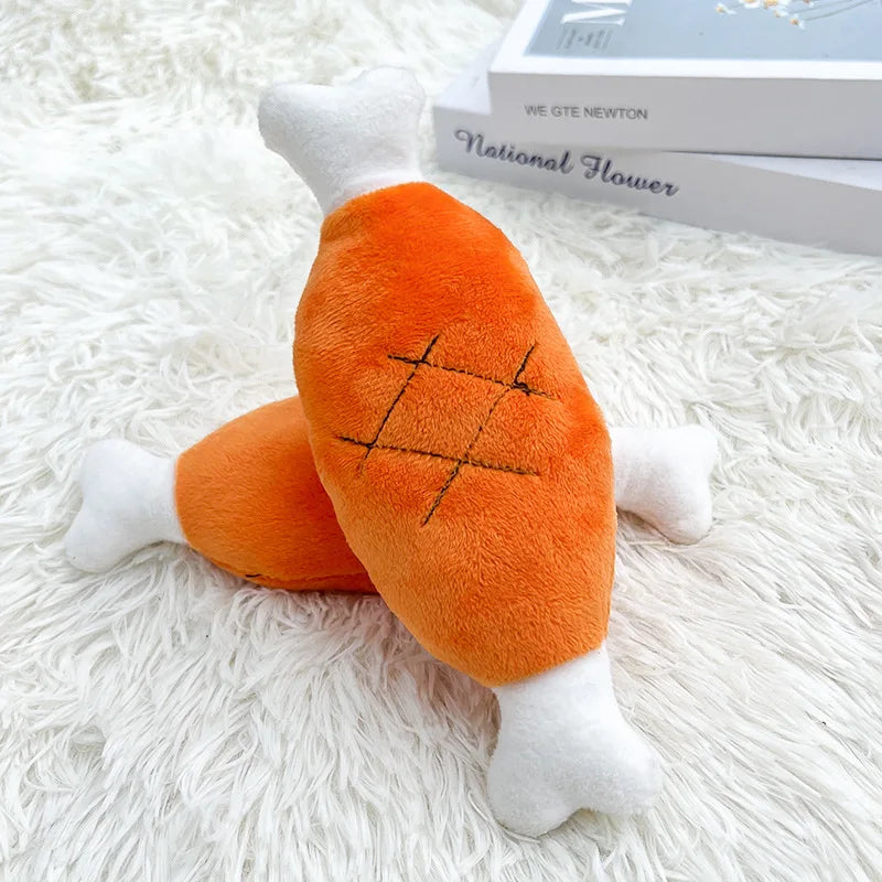 Plush Duck Chew Toy For Dogs Featuring Bite Resistant Squeaker