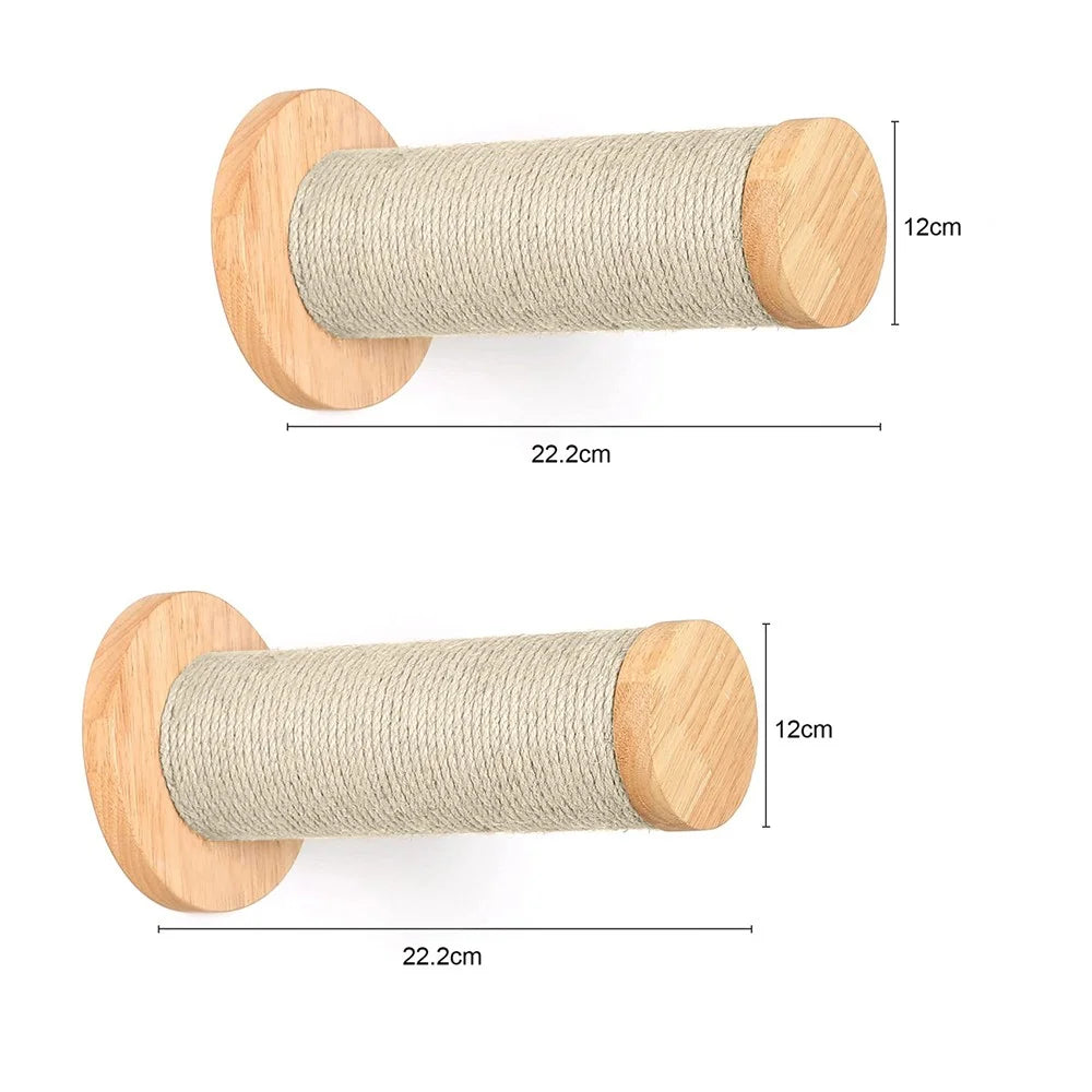 CWV Four Step Wall Mounted Cat Climbing Shelf With Sisal
